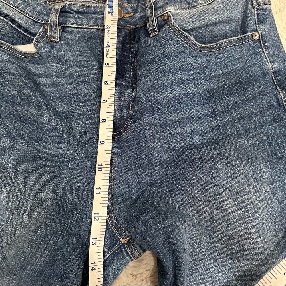 Oat New York High Rise Wide Leg Jeans Raw Hem Blue Sz 30 EU - Picture 8 of 10